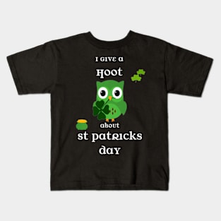 St Patddys Day Owls Kids T-Shirt
